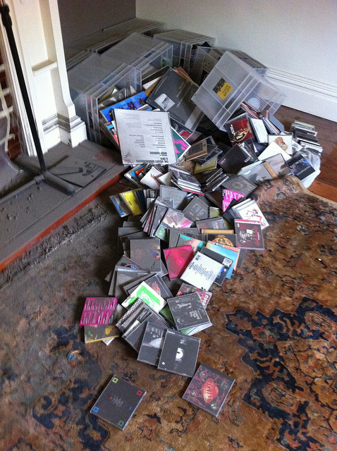 Damage to the music room at The Joint HQ. 